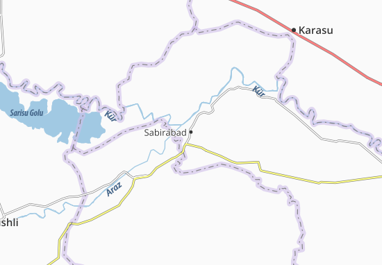 Karte Stadtplan Sabirabad