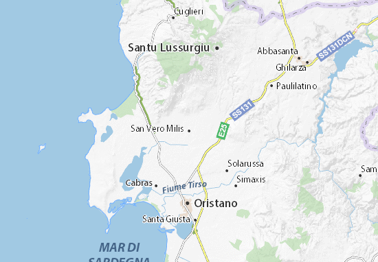 San Vero Milis Map