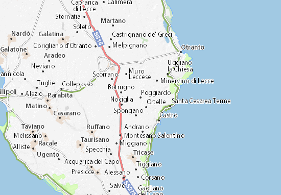 Karte Stadtplan Poggiardo