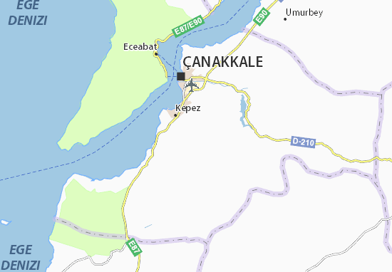 Karte Stadtplan Çanakkale