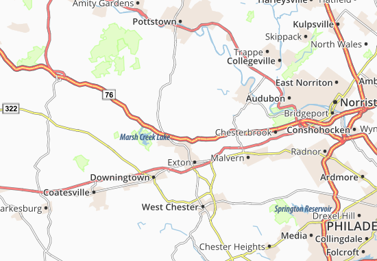 Karte Stadtplan Chester Springs