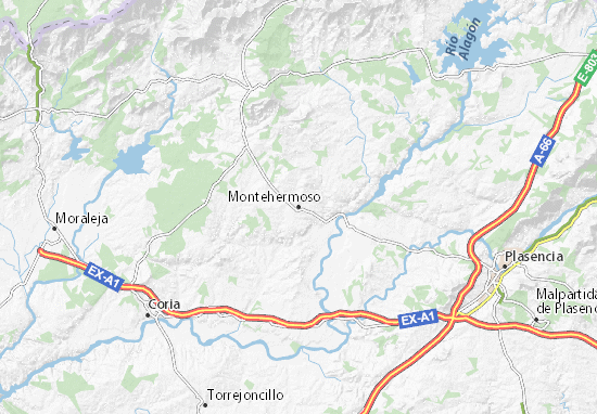 Karte Stadtplan Montehermoso