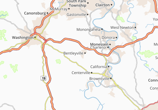Karte Stadtplan Cokeburg Junction