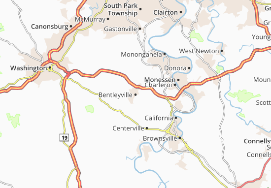 Kaart Plattegrond Bentleyville
