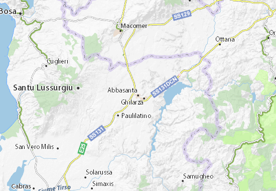 Karte Stadtplan Abbasanta