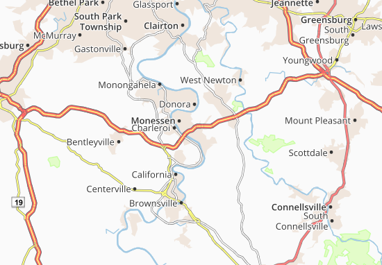 Karte Stadtplan North Belle Vernon