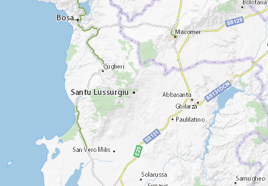 Kaart Plattegrond Santu Lussurgiu