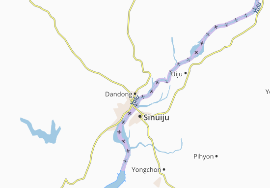 Mapa Dandong