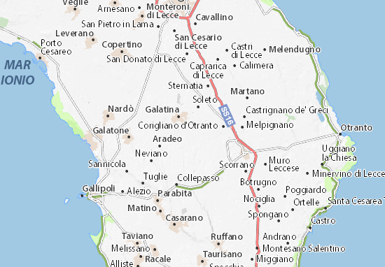 Karte Stadtplan Sogliano Cavour