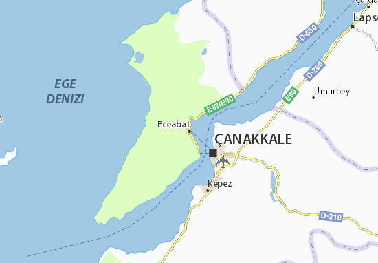 Eceabat Map