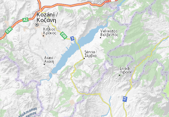 Kaart Plattegrond Sérvia