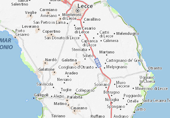 Karte Stadtplan Soleto