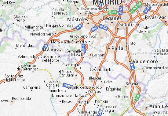 Serranillos del Valle Map
