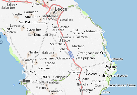 Karte Stadtplan Zollino
