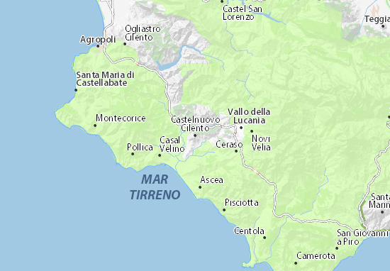 Kaart Plattegrond Castelnuovo Cilento