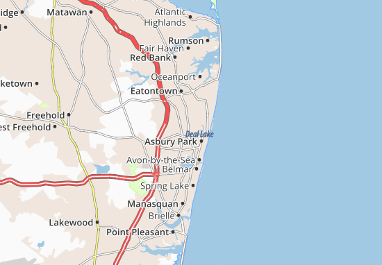 Karte Stadtplan Wanamassa