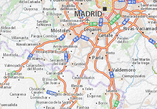 Humanes de Madrid Map