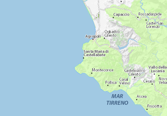 Kaart Plattegrond Santa Maria di Castellabate