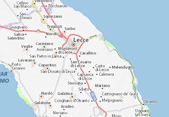 Kaart Plattegrond Lizzanello