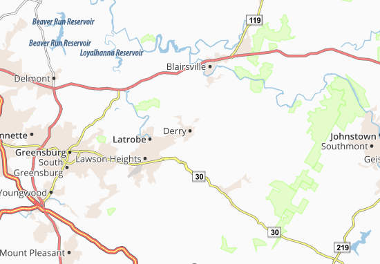 Karte Stadtplan Derry