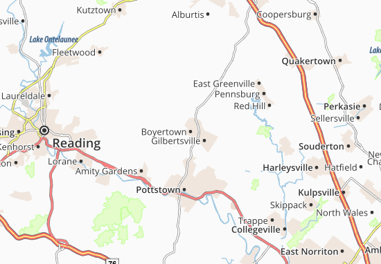 Kaart Plattegrond Boyertown