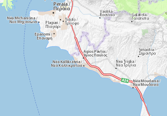 Ágios Pávlos Map