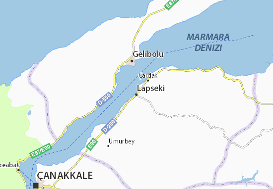 Karte Stadtplan Lapseki