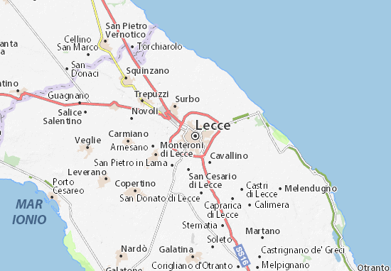 Karte Stadtplan Lecce