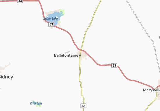 Karte Stadtplan Bellefontaine