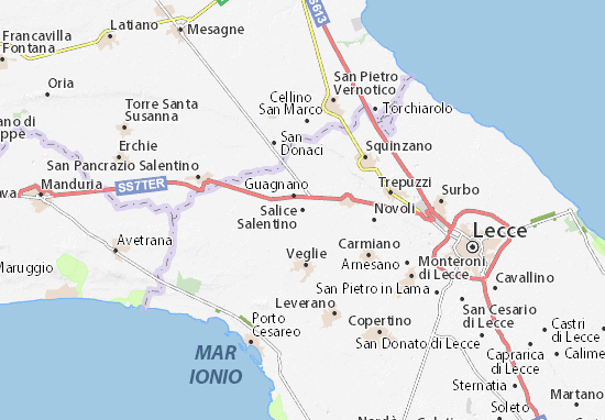 Salice Salentino Map