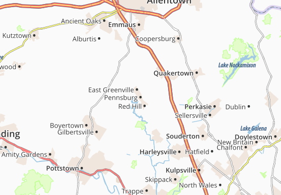 Karte Stadtplan Pennsburg