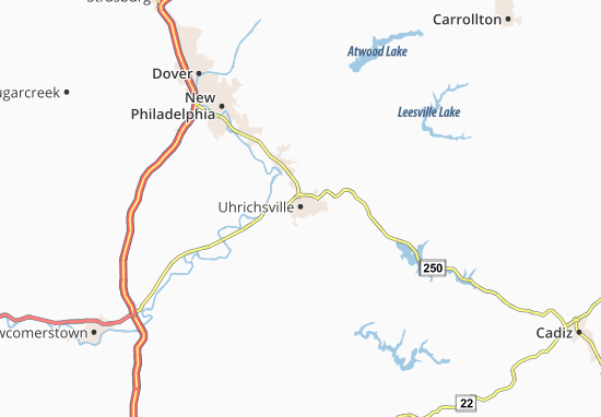 Karte Stadtplan Uhrichsville