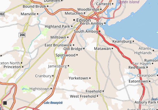 Karte Stadtplan Spotswood