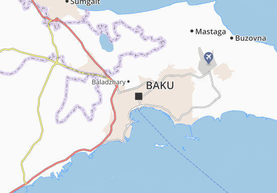 Karte Stadtplan Baku