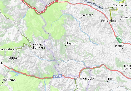 Kaart Plattegrond Stigliano