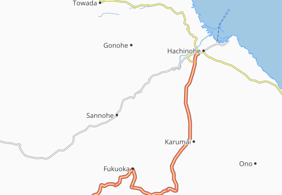 Kaart Plattegrond Kami-Nakui