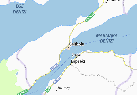 Karte Stadtplan Gelibolu