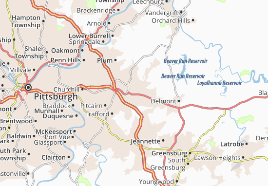 Karte Stadtplan Municipality of Murrysville