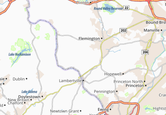Sergeantsville Map