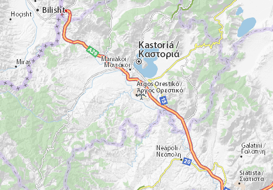 Karte Stadtplan Árgos Orestikó