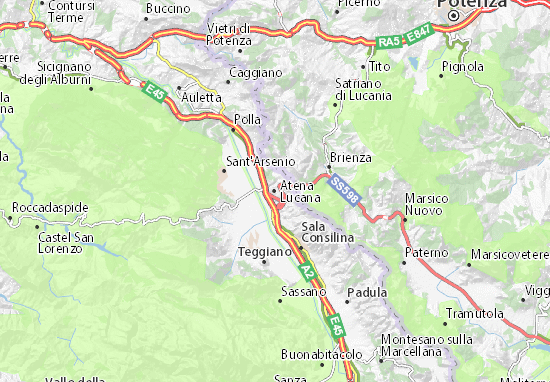 Karte Stadtplan Atena Lucana