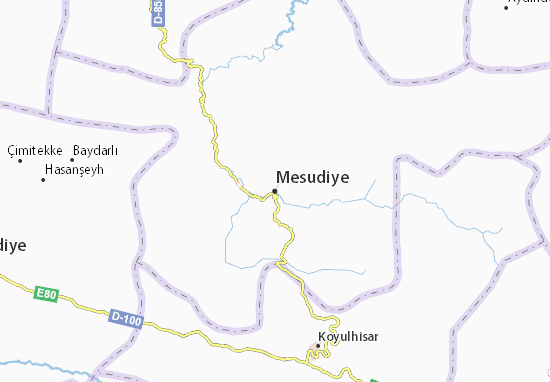 Karte Stadtplan Mesudiye