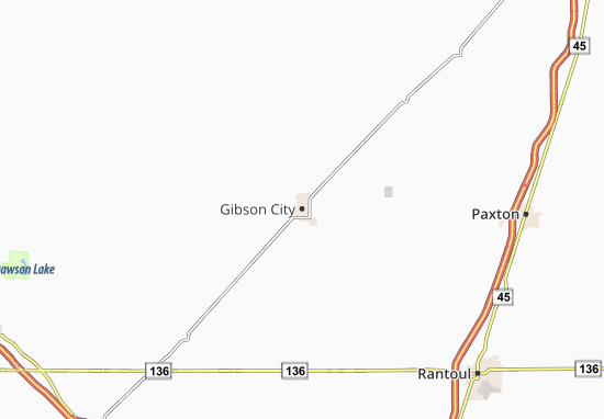 Karte Stadtplan Gibson City