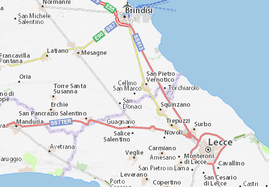 Kaart Plattegrond Cellino San Marco