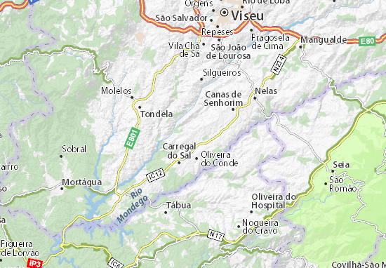 Cabanas de Viriato Map