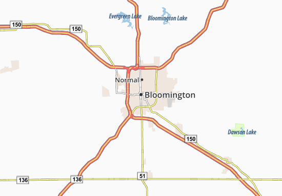 Karte Stadtplan Bloomington