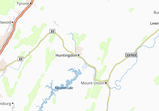 Kaart Plattegrond Huntingdon