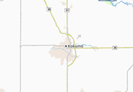 Karte Stadtplan Kokomo