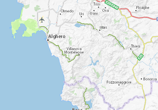 Kaart Plattegrond Villanova Monteleone