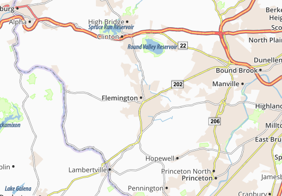 Karte Stadtplan Flemington